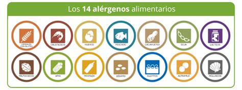 Infografía de los 14 alérgenos alimentarios