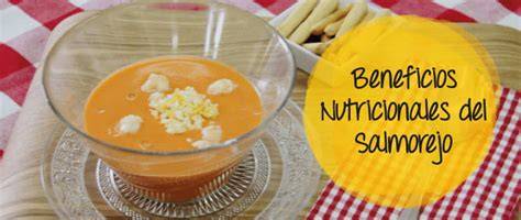 Infografía de los beneficios nutricionales del salmorejo