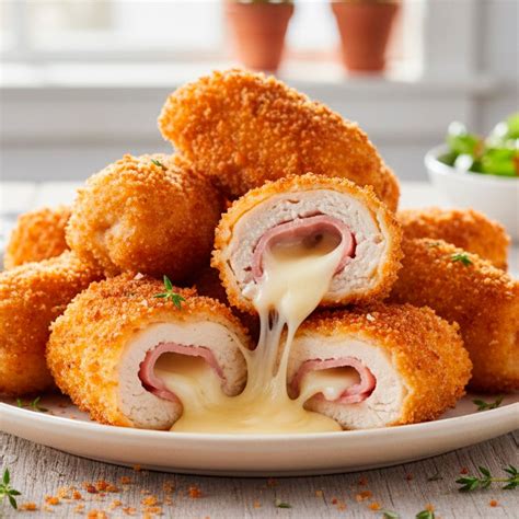 Secuencia de empanado para Cordon Bleu: harina, huevo y pan rallado