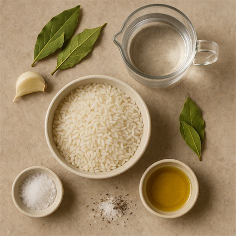 Ingredientes básicos para arroz blanco