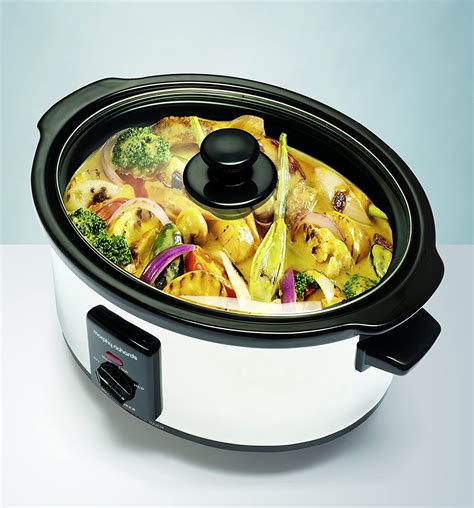 Olla de cocción lenta cocinando alubias