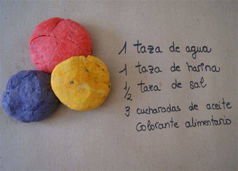 Ingredientes para plastilina casera