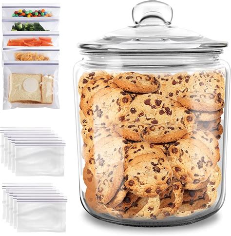 almacenamiento de galletas en frasco hermético