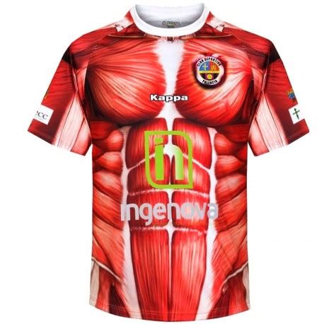 Ilustración de la camiseta del CD Palencia con músculos