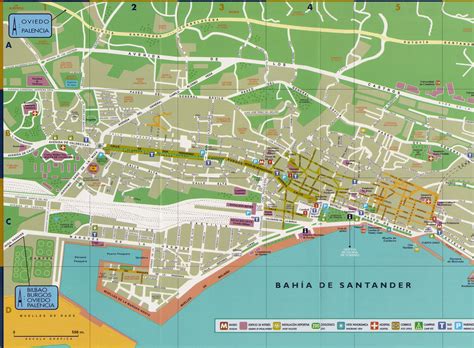Mapa de Santander con ubicaciones de restaurantes
