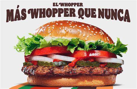 Gráfica de la campaña de Burger King presentando la Whopper Spicy