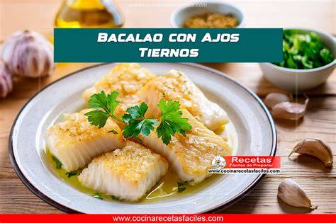 Plato de bacalao con ajos laminados dorados