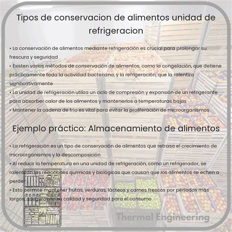 Condiciones de conservación de alimentos