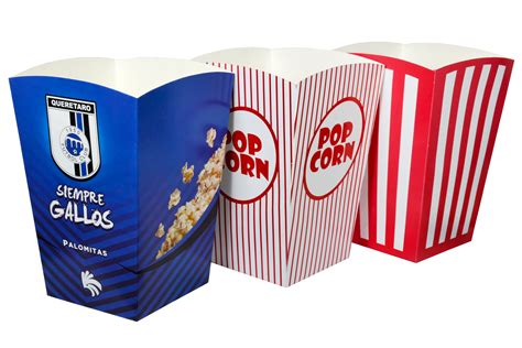 Cajas de cartón para palomitas con diferentes diseños