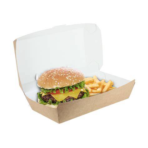 Envases de cartón para hamburguesas y patatas fritas