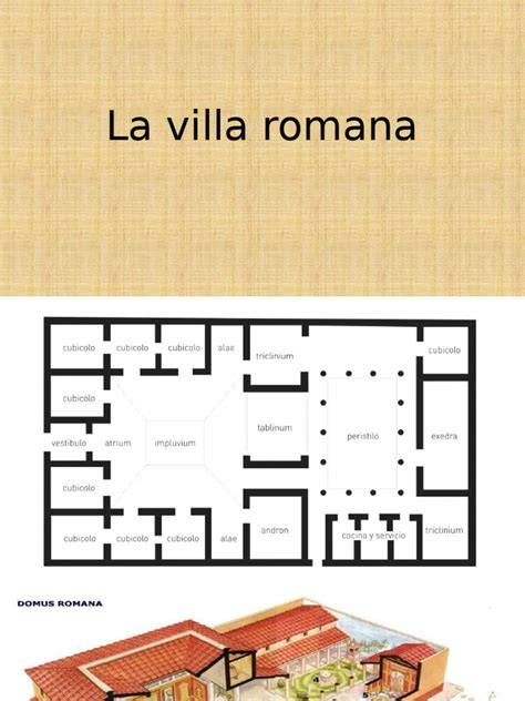 Infografía de la estructura de una villa romana
