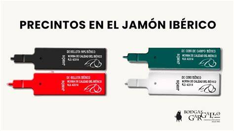 Tabla de precintos y sus características para jamones ibéricos