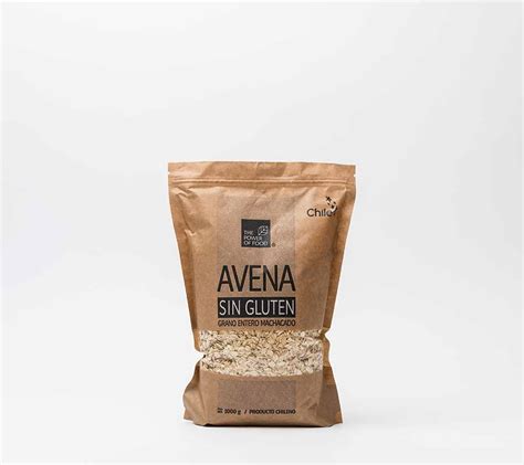 Envases de avena certificada sin gluten
