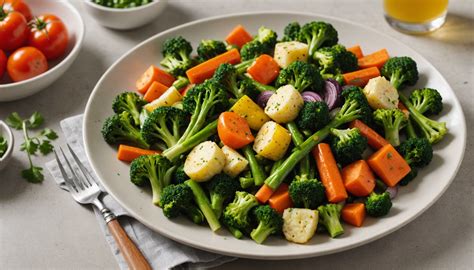 Plato de judiones en vinagreta con verduras