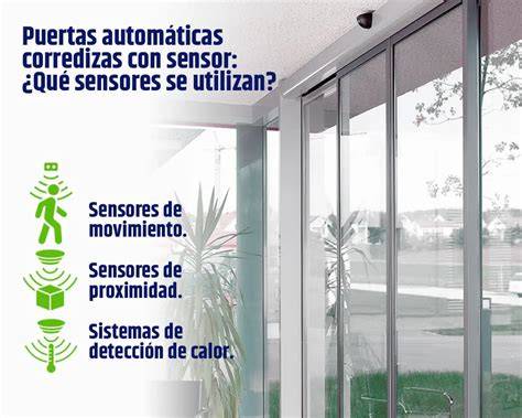 Ejemplo de puertas automáticas con sensores de microondas