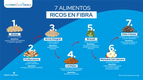 Infografía: Combinaciones de alimentos ricos en fibra para una dieta equilibrada