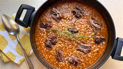 Arroz meloso con ternera y verduras