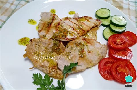 Lomo de cerdo a la plancha con hierbas