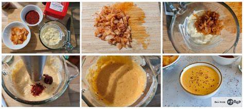 Ingredientes básicos para mayonesa de kimchi: mayonesa, kimchi, gochujang y gochugaru