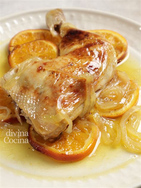 Pollo asado al horno con naranja y whisky