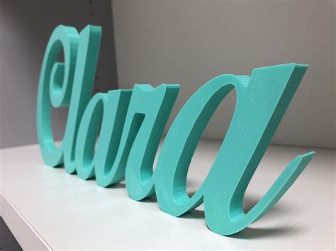 Ejemplos de galletas con letras impresas en 3D