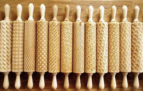 Ejemplos de rodillos de cocina con estampados 3D