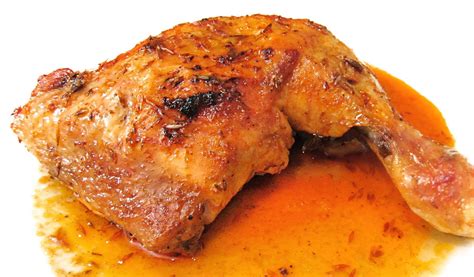 Muslos de pollo horneados con salsa de naranja