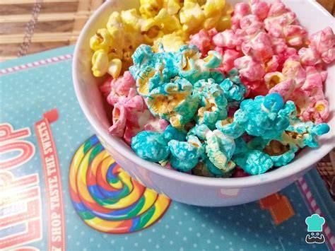 Almíbar de colores para palomitas