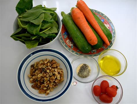 Ingredientes para calabaguetis