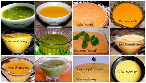 Diferentes salsas para acompañar palitos de garbanzos