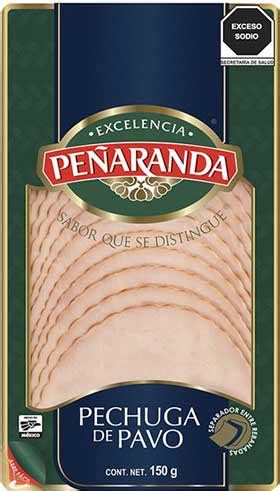 Tabla nutricional comparativa de pechuga de pavo