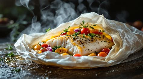 Pescado en papillote antes de hornear