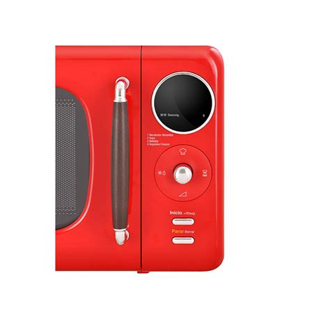 Microondas Daewoo KOR-6LBR rojo estilo retro