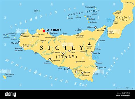 Mapa de Sicilia destacando Palermo