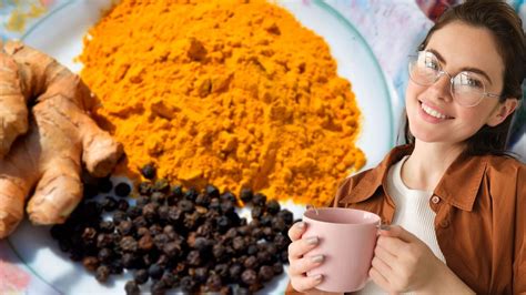 Té de cúrcuma con pimienta negra y sus ingredientes