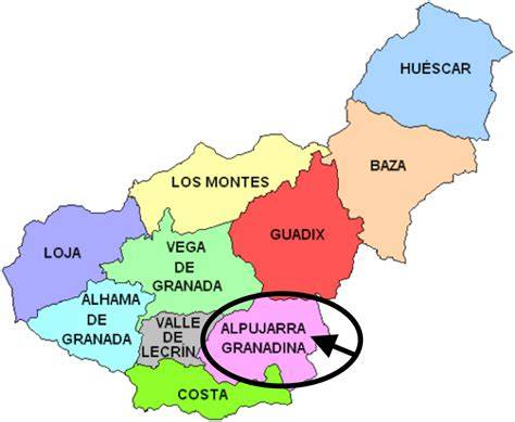 Mapa de ubicación de Soportújar en la Alpujarra Granadina