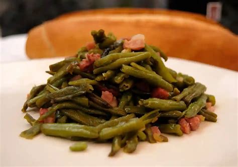 Infografía nutricional de las judías verdes con jamón