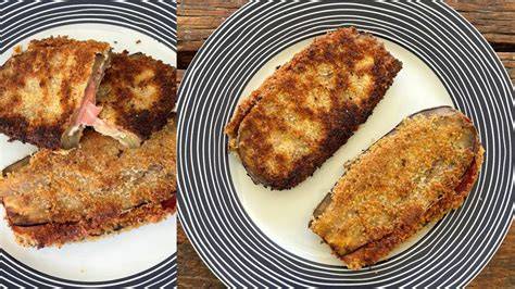 Ingredientes para cachopo de berenjena