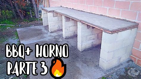 Esquema de la construcción de la base de una barbacoa de obra