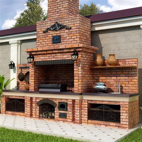 Diseño de una chimenea de ladrillo para barbacoa