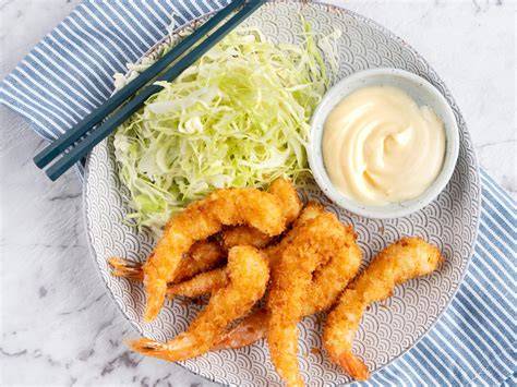 Plato de langostinos panko