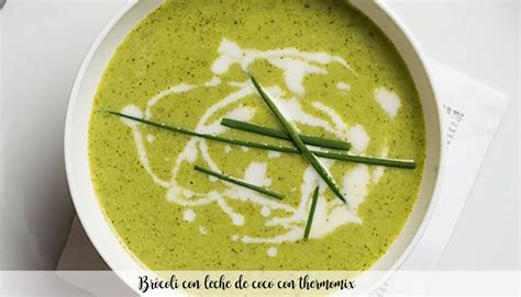 crema de brócoli con leche de coco