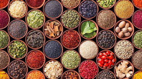 Especias variadas para condimentar arroz