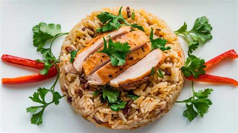 Arroz emplatado con molde circular
