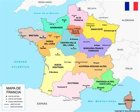 Mapa de la región de Nord-Pas-de-Calais, Francia, destacando la ubicación de la Brasserie Goudale