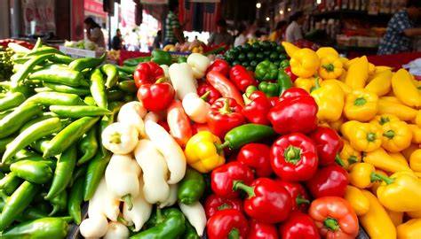 Variedades de pimientos frescos en el mercado