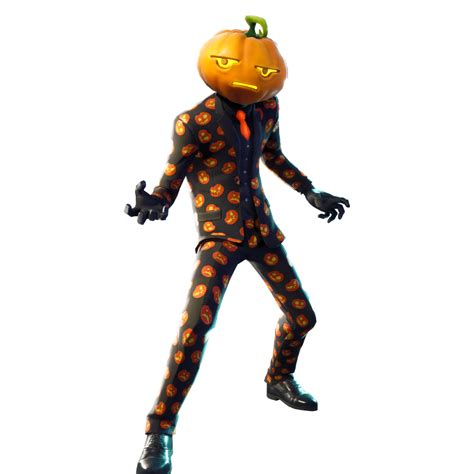 Diseño del skin Hombre Calabaza en Fortnite