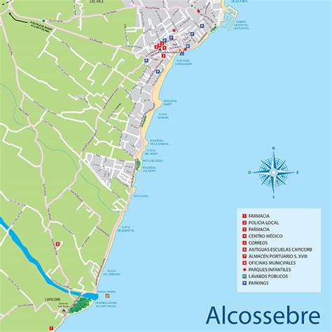 mapa de ubicaciones gastronómicas en Alcossebre
