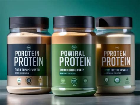 Variedad de proteínas vegetales en polvo