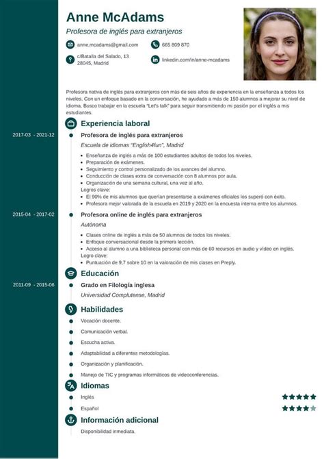 Ejemplos de diseños de plantillas de CV